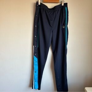 AND1 Tear Away Men's Black and Blue Track Pants